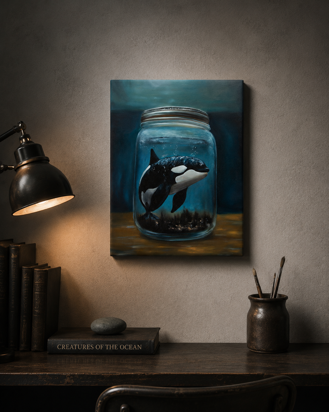 Whale in a jar